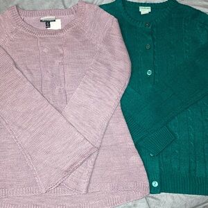 Bundle of 2 cable knit sweaters